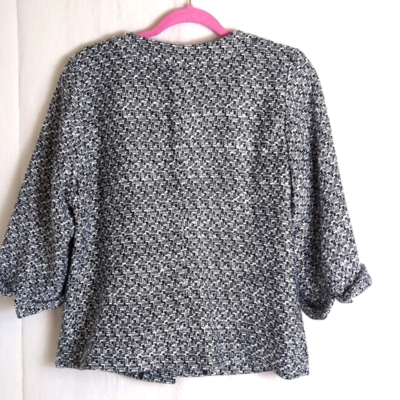 Coldwater Creek Black and White Tweed Jacket Size 10 - Picture 6 of 8